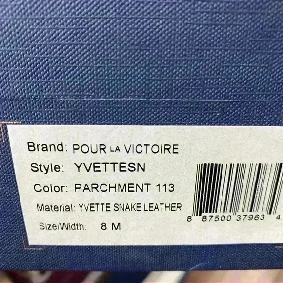 Pour La Victoria Yvette Beige Snake texture Heel 8 - Picture 10 of 10